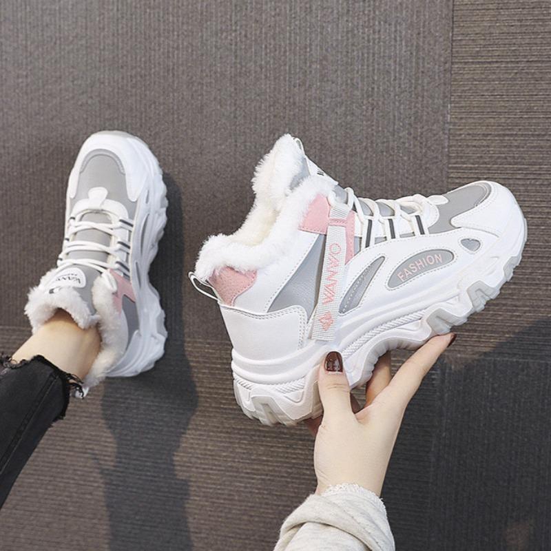 Zapatillas Altas Acolchadas Y Cálidas Para Mujer