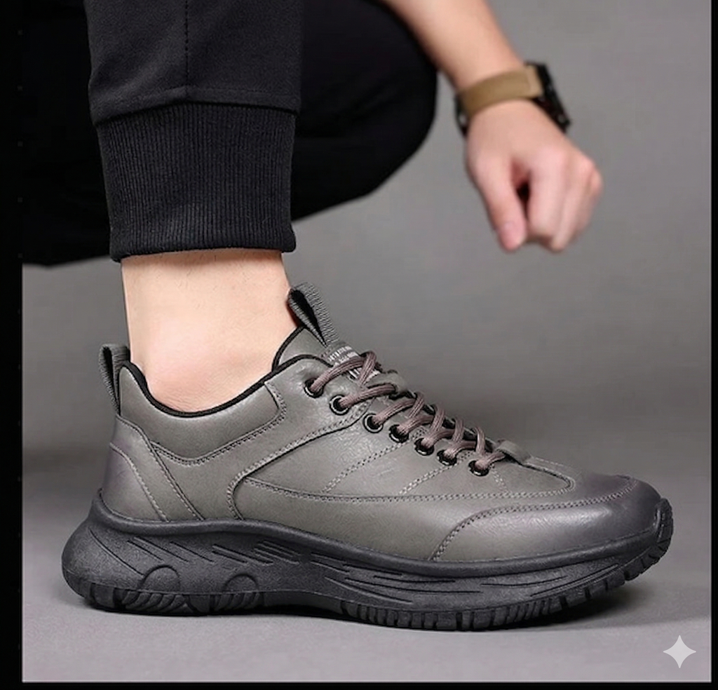 Zapato Casual Outdoor para Hombre en gris y negro