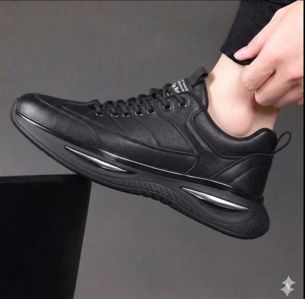 Lindo Zapato Casual Outdoor para Hombre en gris y negro