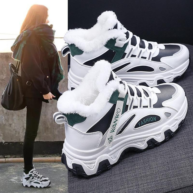 Zapatillas Altas Acolchadas Y Cálidas Para Mujer